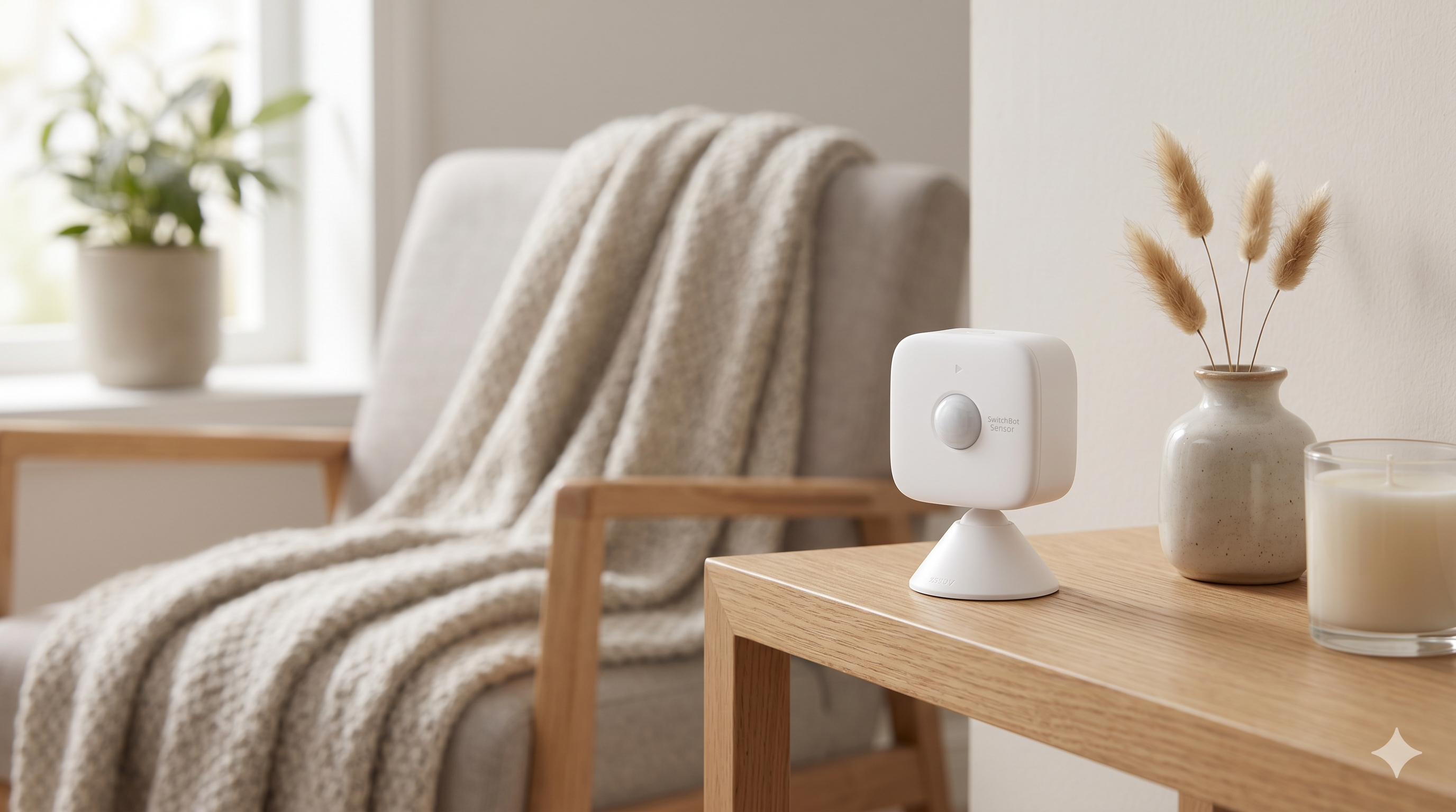 Minimalistisches Wohnzimmer mit sanfter Beleuchtung